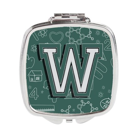 Carolines Treasures Letter W Back to School Initial Compact Mirror CJ2010-WSCM